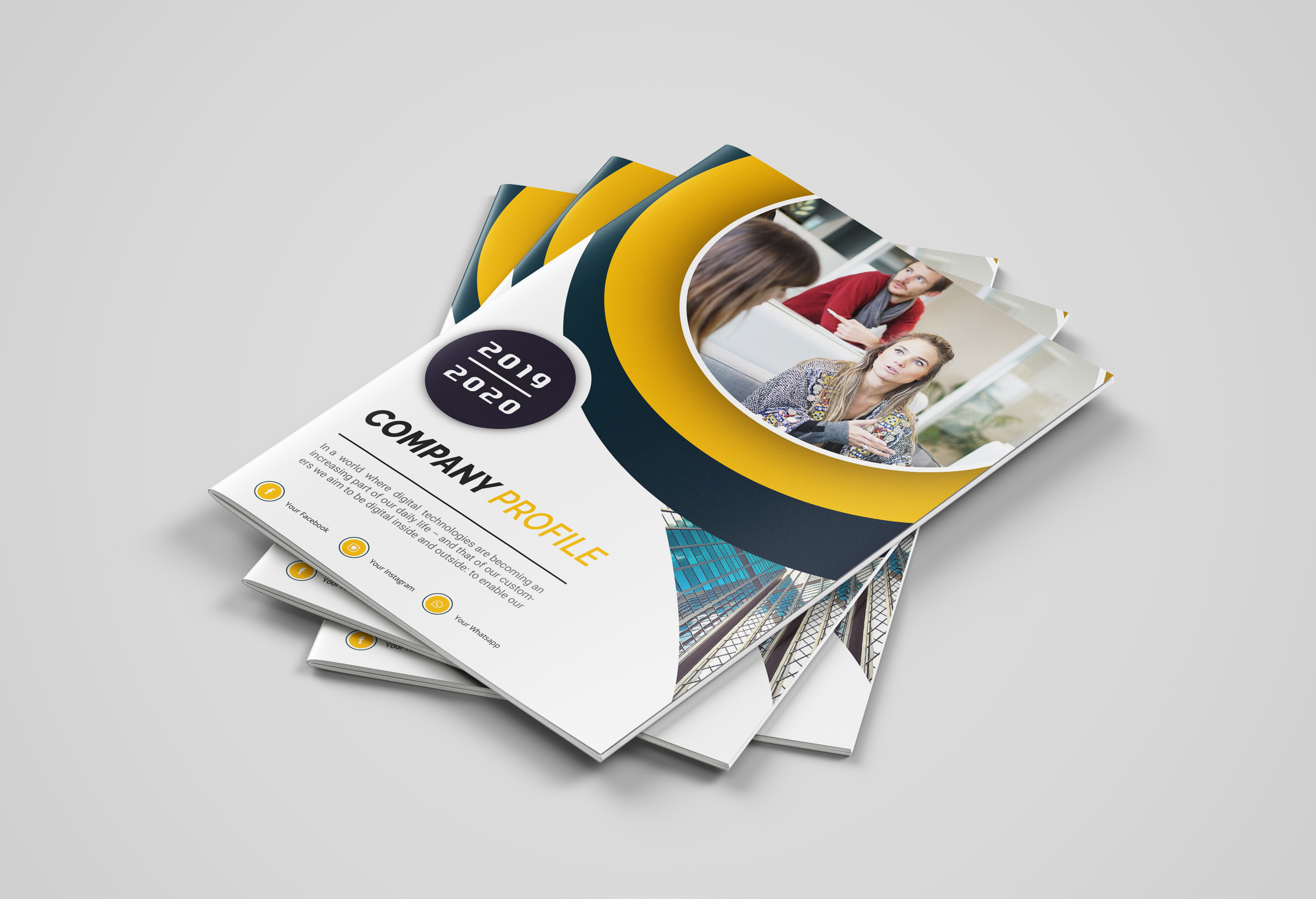 Design Company Profile Business Brochure, Or Annual Report