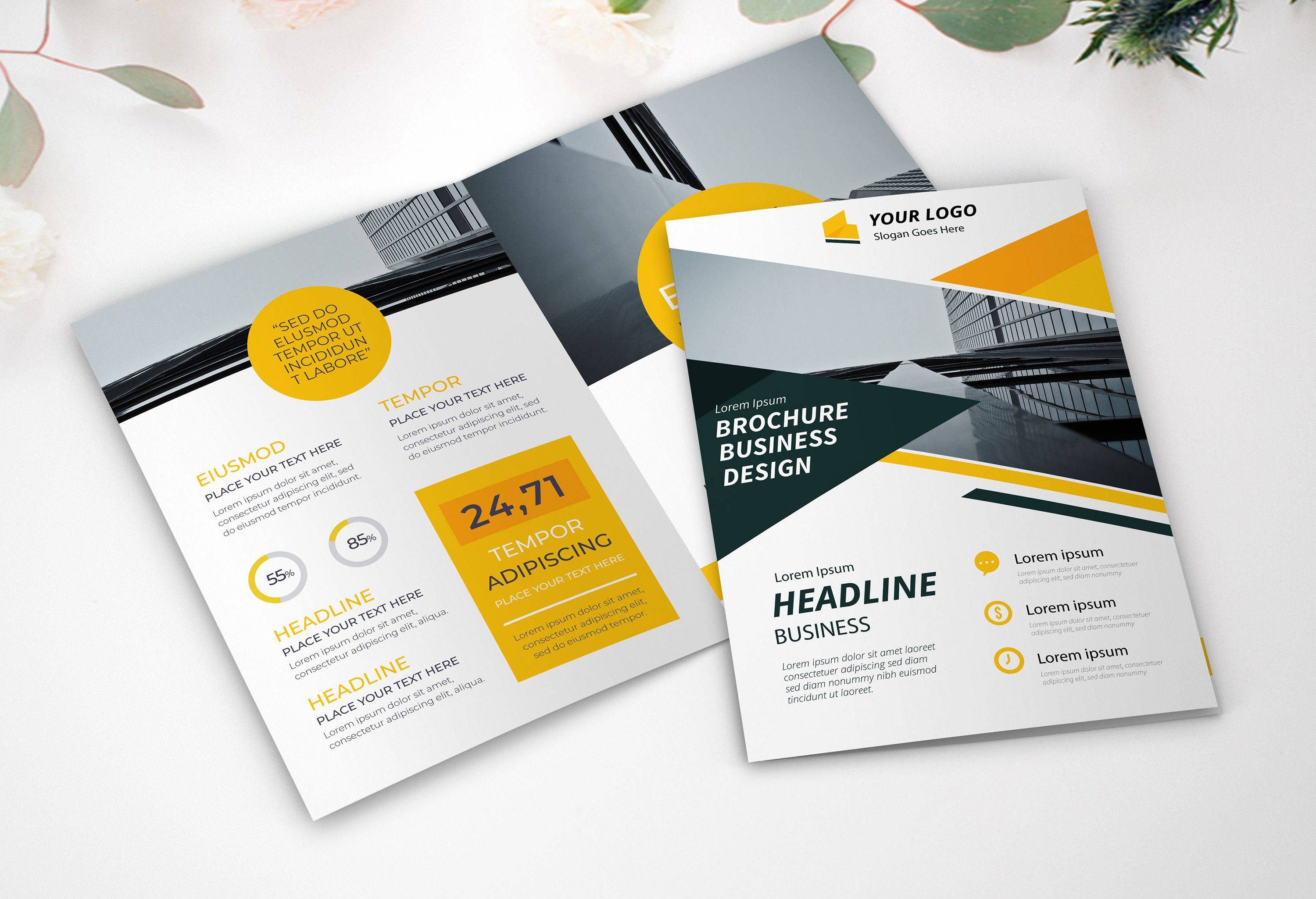 Design Company Profile Business Brochure, Or Annual Report