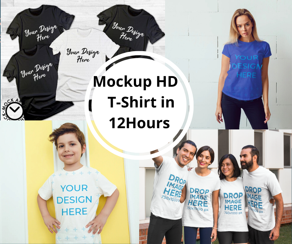 Download I will create 120 impressive realistic HD T-shirt mockup in 20hours for $5 - PixelClerks