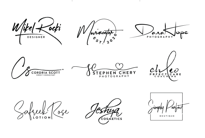 i will design your photography signature logo 