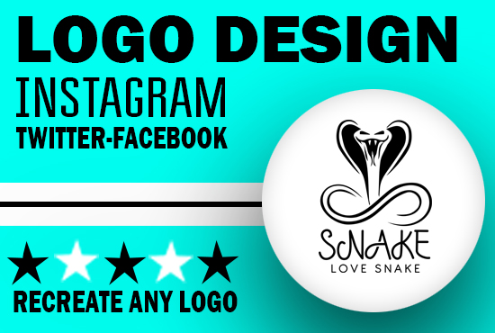 I will do professional instagram, twitter or facebook logo design