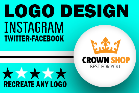 I will do professional instagram, twitter or facebook logo design