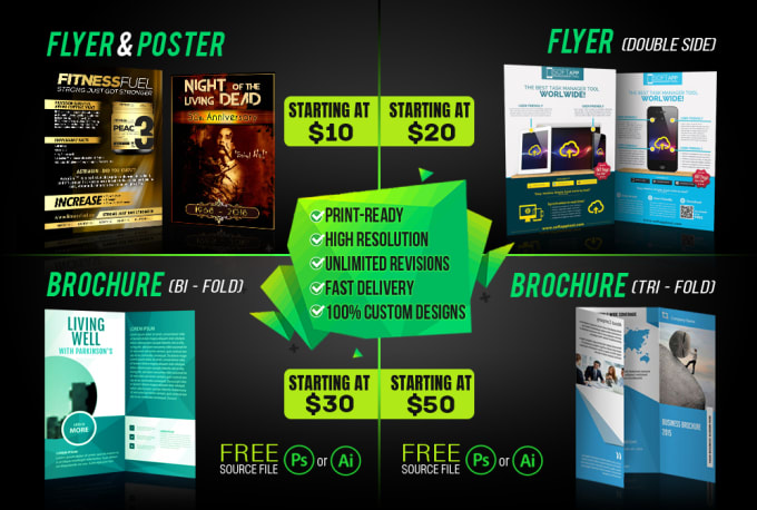 Design stylish business flyer, poster, postcard,banner, magagine ad or any other graphics