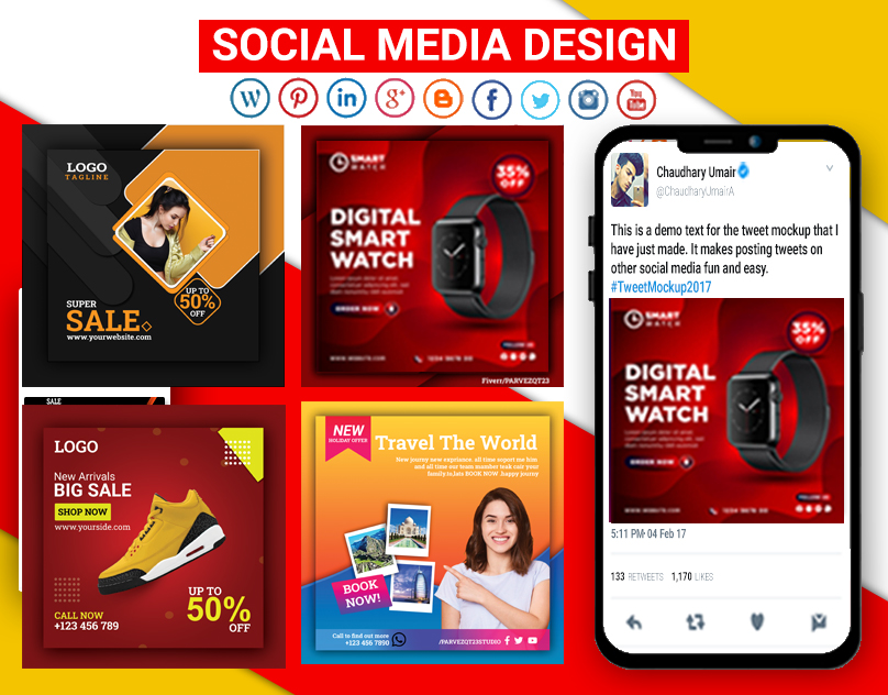  I will design any social media post, banner, cover, header and ads with COPYRIGHTS for 