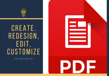 Create edit or redesign your pdf documents