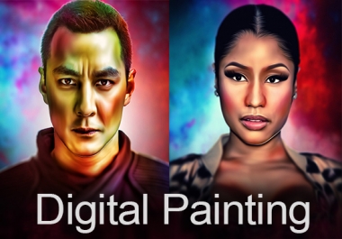 Amazing realistic digital oil painting