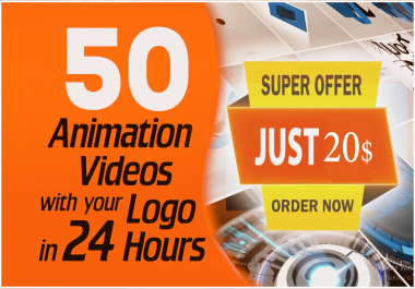 create 50 professional video animation intro or outro for your logo or brand name
