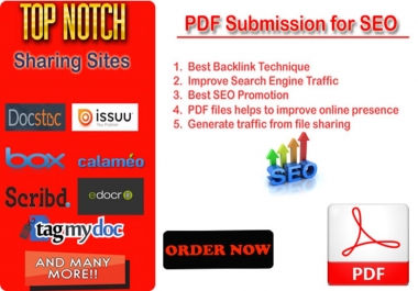 Manually PDF Submission to 10 document sharing sites