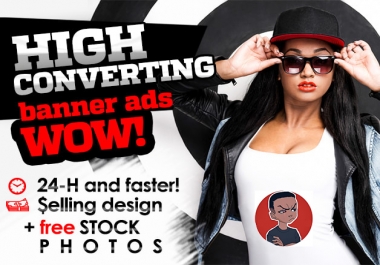 I will design wow banner ad,  facebook banner ad,  ig ad banner in less than 5Hours