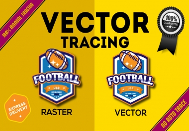 I will convert to vector tracing,  redraw logo,  vectorize image