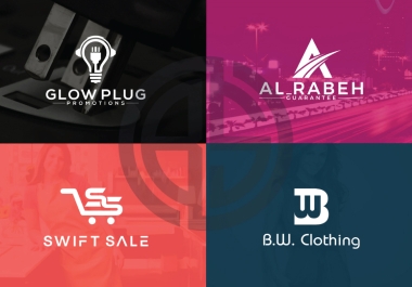 3 concepts of CREATIVE and MODERN logo design in 24 hours