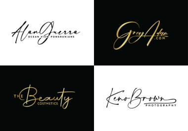 i will design your photography signature logo