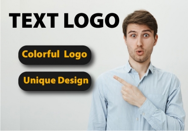 I will create colorful eye catching text logo in 24 hour