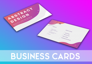 I will make beautiful and modern business cards that they best describe your job