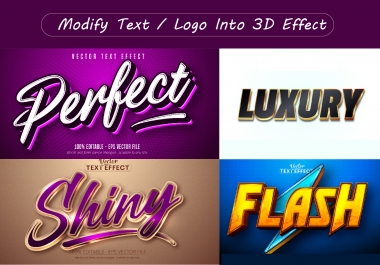 I will Transform your Text into Charming 3D Effect
