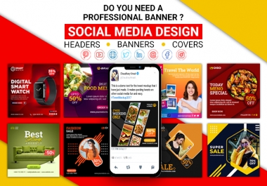 I will design any social media post,  banner,  cover,  header and ads with COPYRIGHTS for