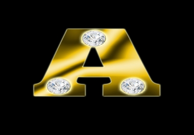 AMAZINGLY DESIGNS 24 CARAT DIAMOND GOLD TEXTURIZED ALPHABETS MULTI-USE