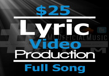 create a professional lyric video for your full song